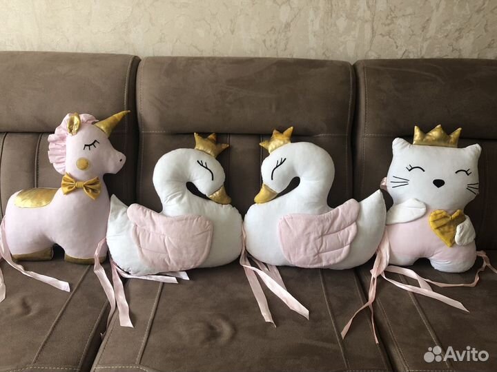 Бортики в кроватку зверюшки