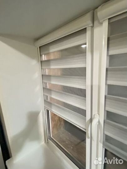 Рулонные шторы зебра в коробе рзк-5337