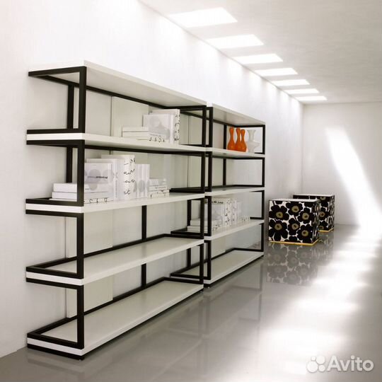 Витрины, стеллажи, мебель из металла лофт