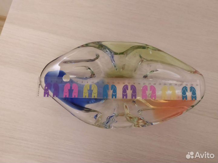 Ваза для фруктов Цветное стекло, Румыния