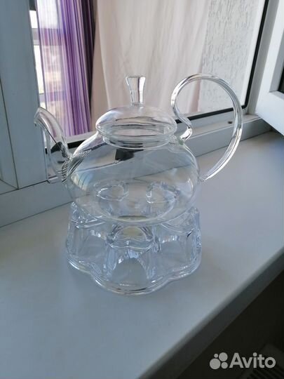 Заварочный чайник с подставкой подогревом