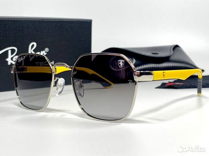 Очки Ray Ban Ferrari желтые