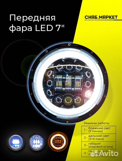 LED светодиодная фара 7