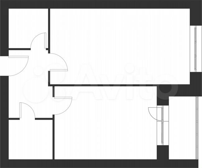 1-к. квартира, 53,7 м², 2/5 эт.