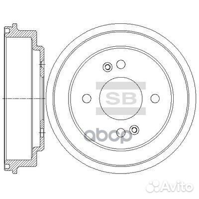 Барабан тормозной (58411-07000) SD2048 Sangsin