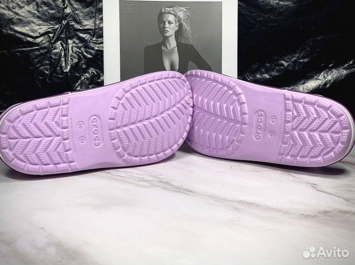 Crocs сабо женские фиолетовые