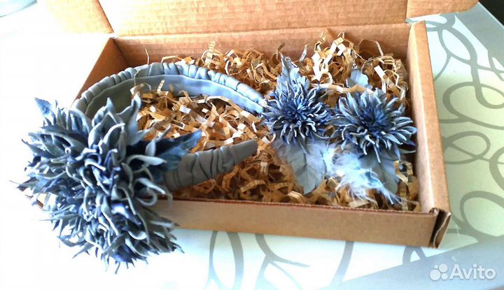 Комплект украшений из натуральной кожи