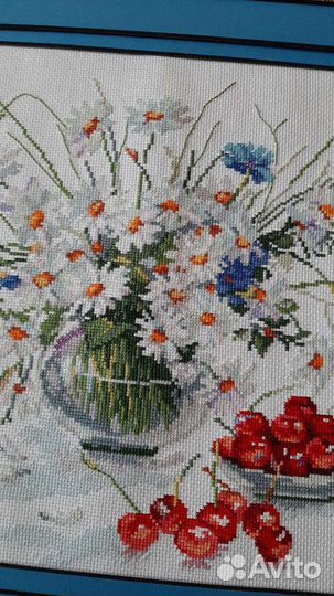 Картина вышивка крестом цветы