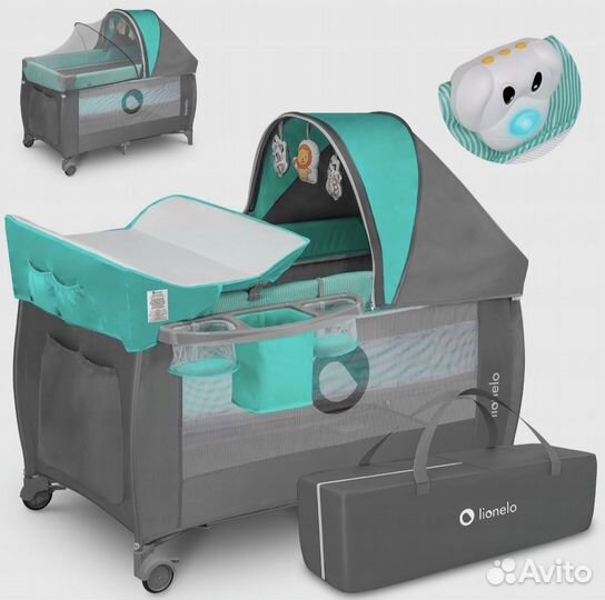 Кровать манеж Lionelo LO-sven plus Turquoise