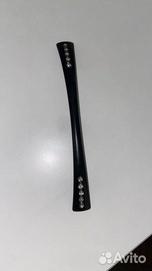 Ручка мет. скоба со стразами 128 мм матовый черный