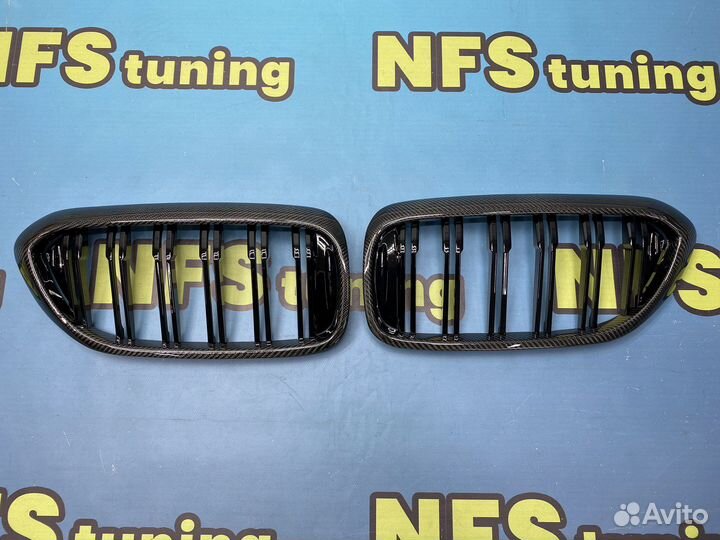 Решетка радиатора для BMW G30 m look карбон