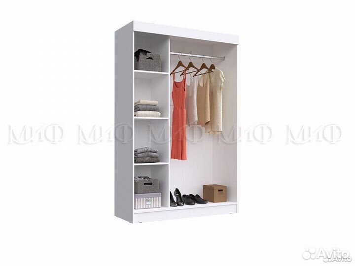 Шкаф купе Бася белый