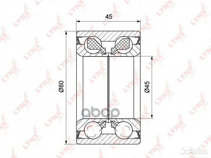 WB-1148 к-кт подшипника ступицы пер. VW Transp