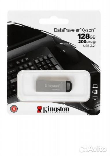 Флэшка USB Flash 128 гб Kingston DataTraveler