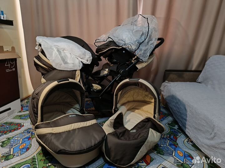 Коляска для двойни 3 в 1