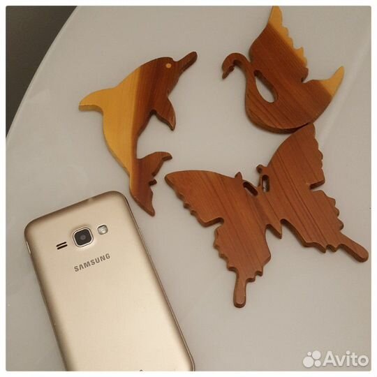 3 магнита из можжевельника, большие, Крым