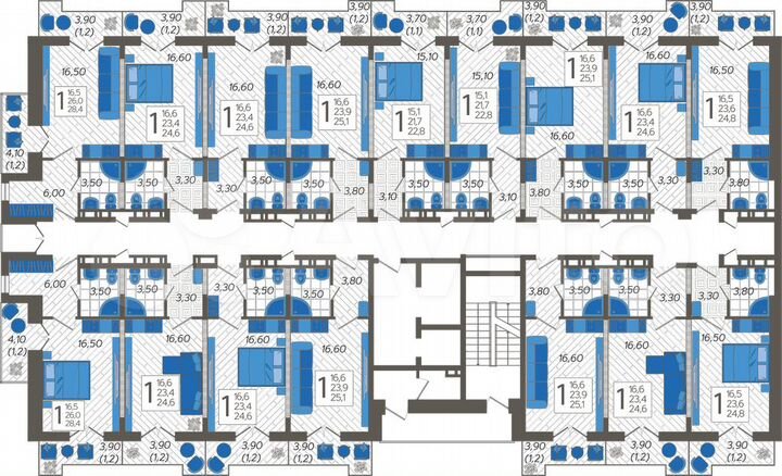 Апартаменты-студия, 24,6 м², 9/12 эт.