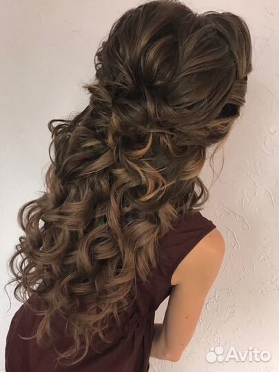 Волосы натуральные на трессе 55 см