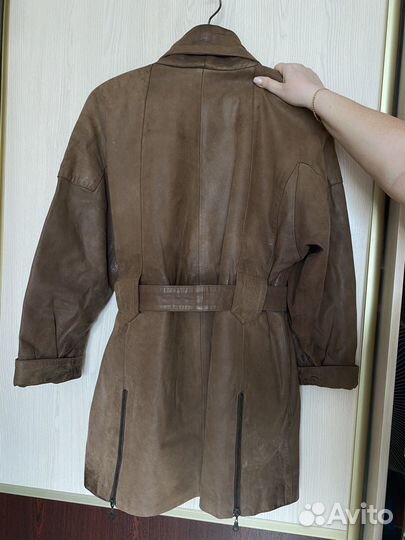 Натуральная кожаная куртка (крек) винтаж