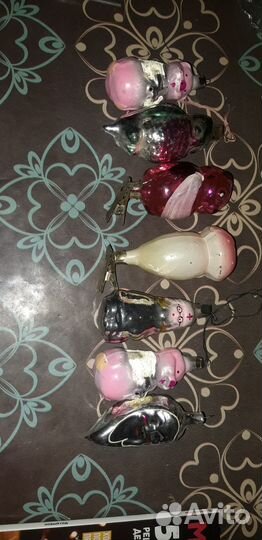 Елочные игрушки СССР на прищепке