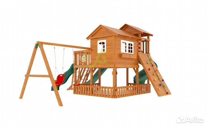 Детская площадка деревянная для дачи 