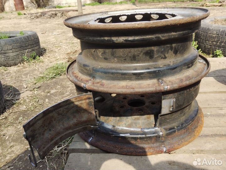 Печь для казана из дисков