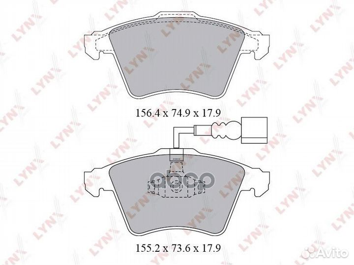 Колодки тормозные дисковые перед BD8032 LYN