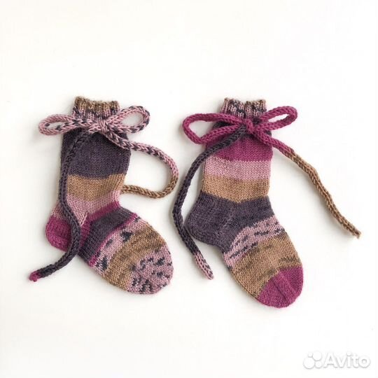 Шерстяные носки для детей вязаные