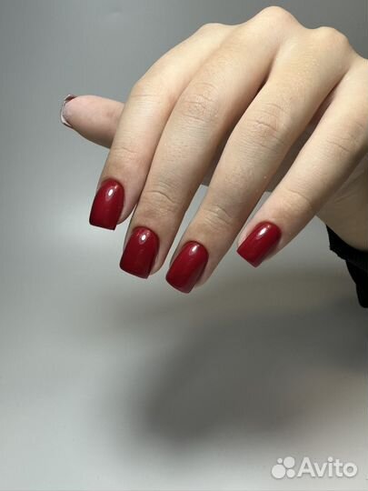 Маникюр наращивание гель лак солнечный