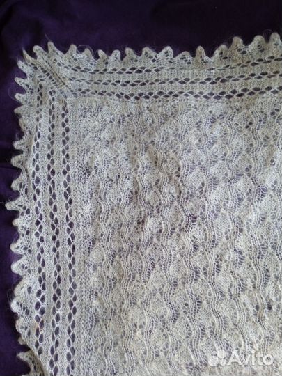 Шаль пуховая паутинка козья