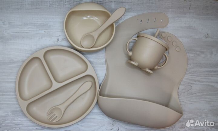 Силиконовая детская посуда