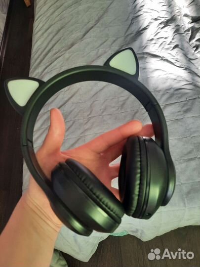 Наушники беспроводные детские, ушки светятся