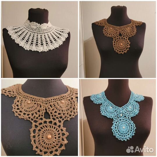 Воротнички- жабо вязаные