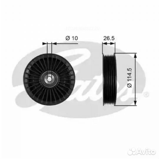 Gates T36212 Ролик обводной навесного оборудования