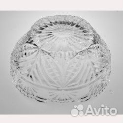Хрустальный салатник ба-477 h-95 d-140*180