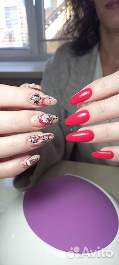 Комбинированный маникюр, маникюр