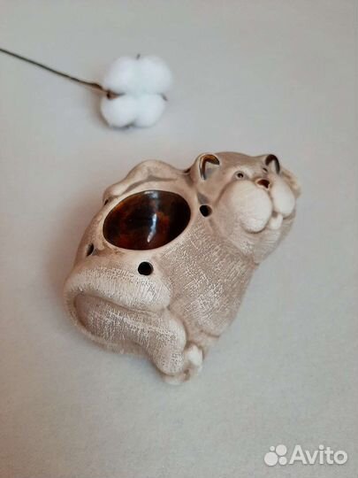 Аромалампа керамическая Кот,символ года подсвечник