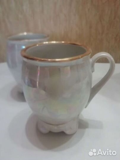 Кувшин фарфор с 4 кружками