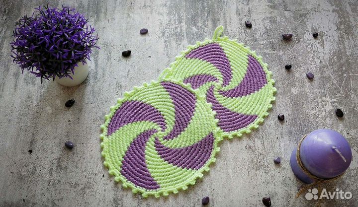 Прихватки вязаные