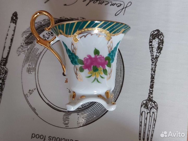 Набор кофейных чашек Yamasen Japan 24CT Gold