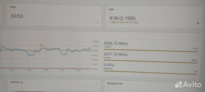 Asic Jasminer X16-Q (8GB) 1950M Майнер