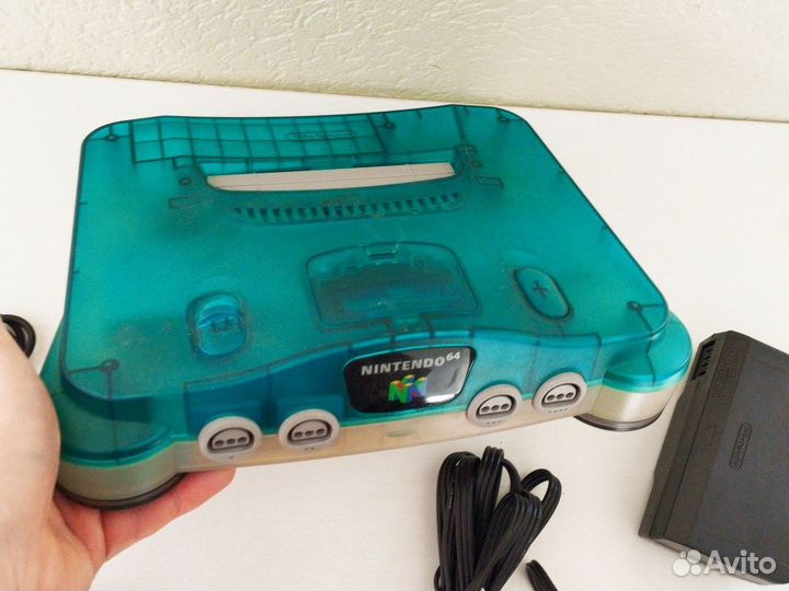 Nintendo 64 clear blue