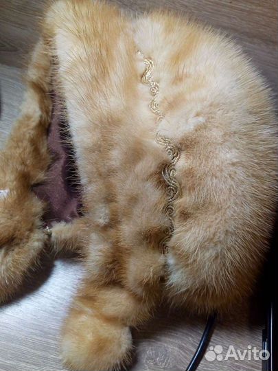 Шапка для девочки на 2-3 года, норковая, сшитая на