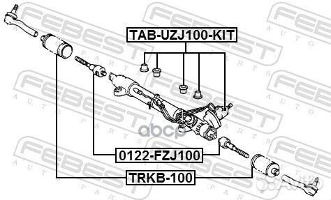 Пыльник рулевой рейки toyota land cruiser 80/90