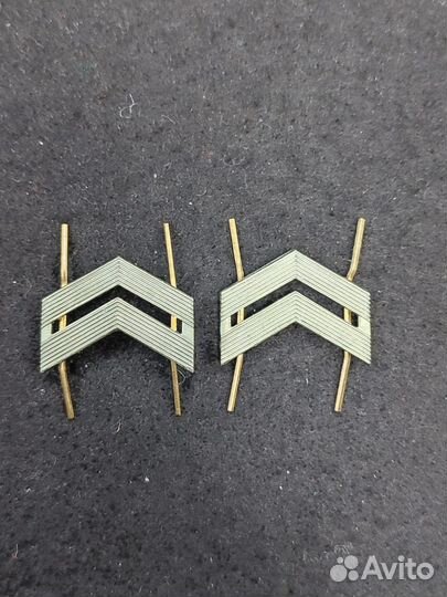 Лычки сержант тёмно-зелёные 2 шт