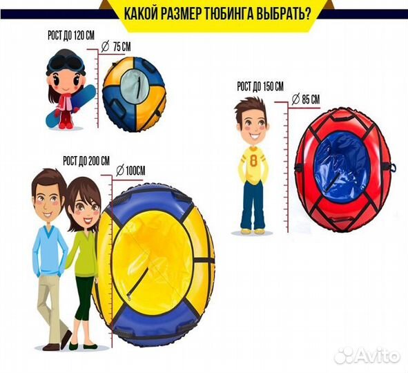 Тюбинг (санки-ватрушки) 120 см, с камерой (лондон)