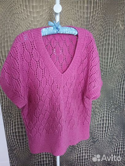 Жилет ручной вязки