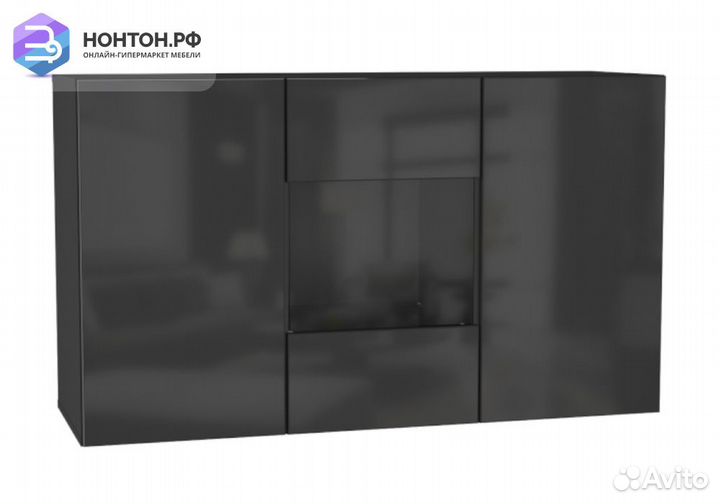 Комод Point черный глянец / черный матовый