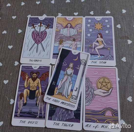 Карты taro розовые новые