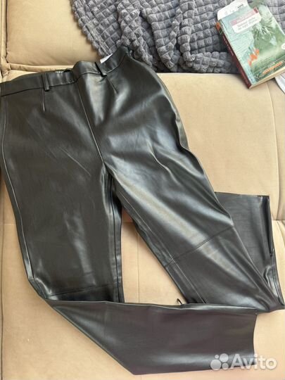 Штаны из кожзама zara